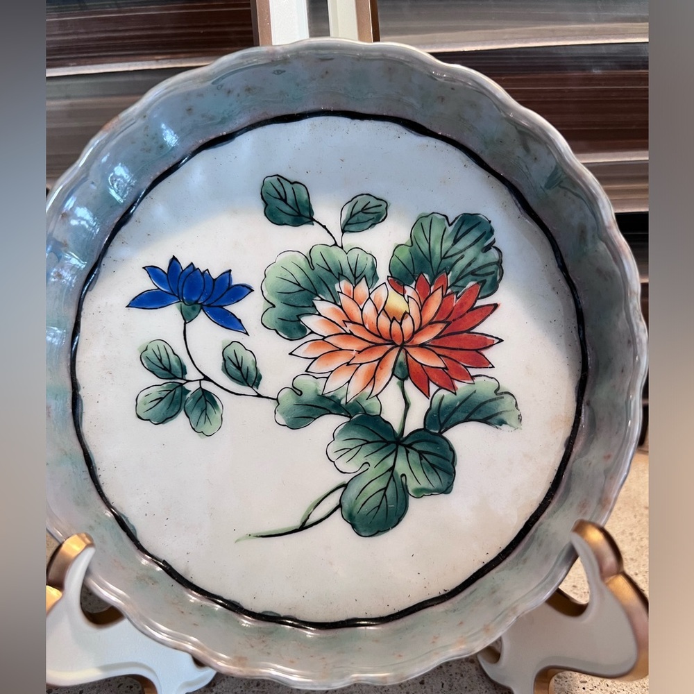 Vintage Chikaramachi hand painted made in Japan porcelain dish